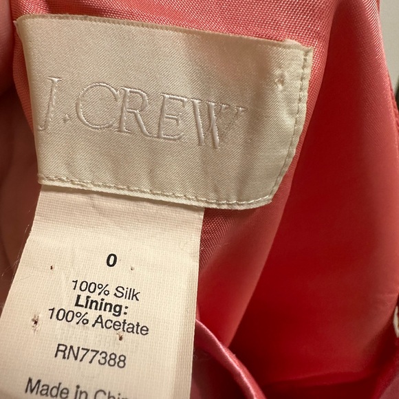 J.Crew rose pink satin one shoulder dress. Pleaded shoulder and opposite side. - Picture 7 of 7
